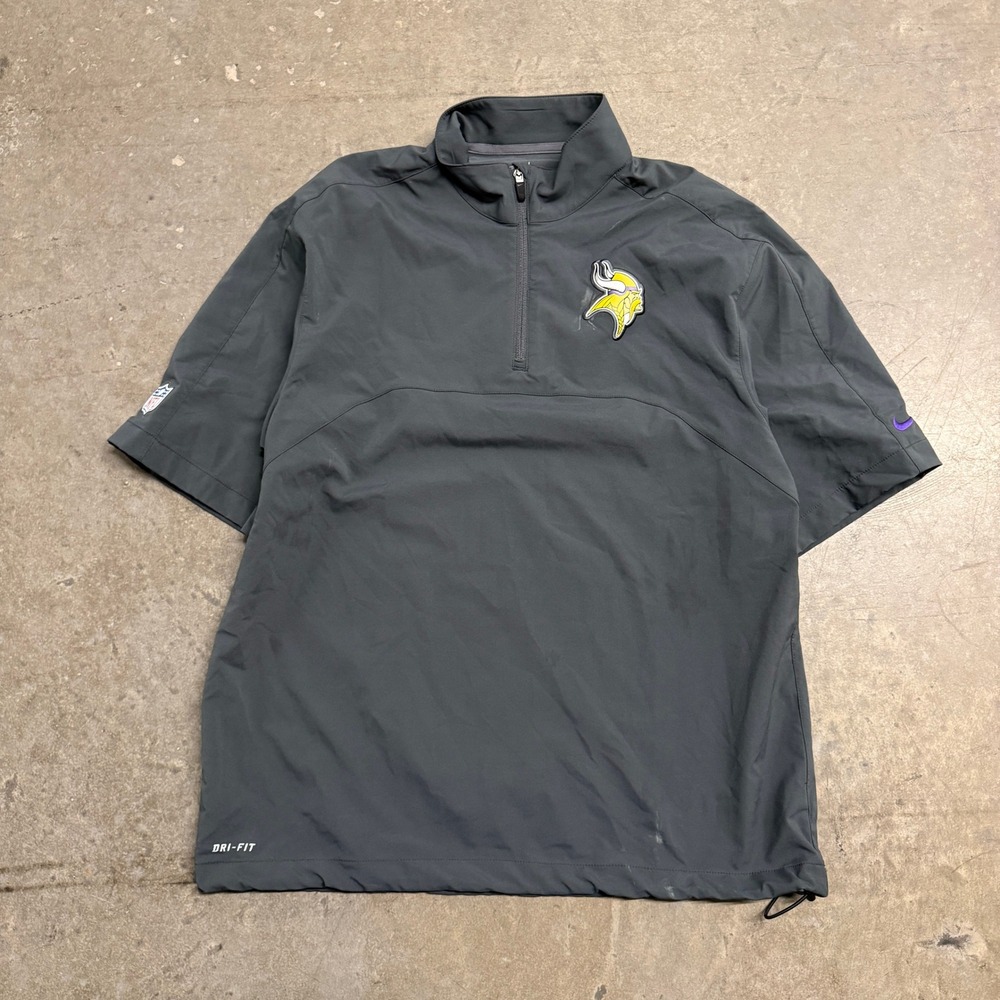 Nike Minnesota Vikings NFL Onfield Dri-FIT Quarter Zip Jacket Mens M